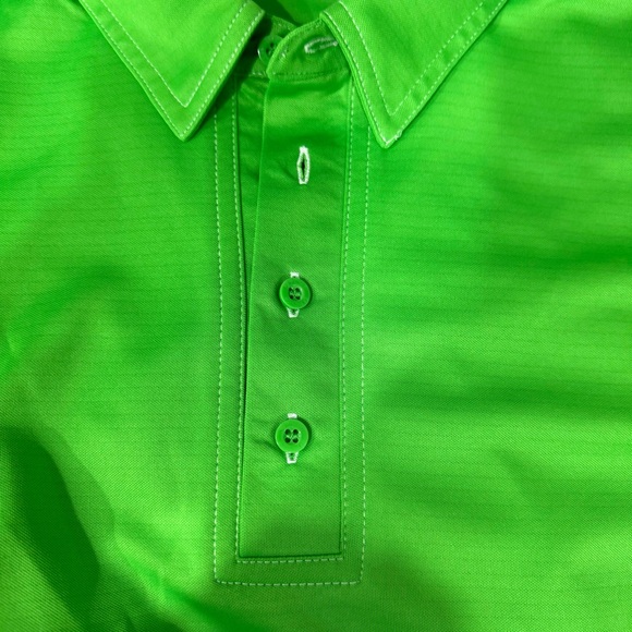 Sunice X-Static Bright Green Polo Shirt Sz M - Picture 3 of 10